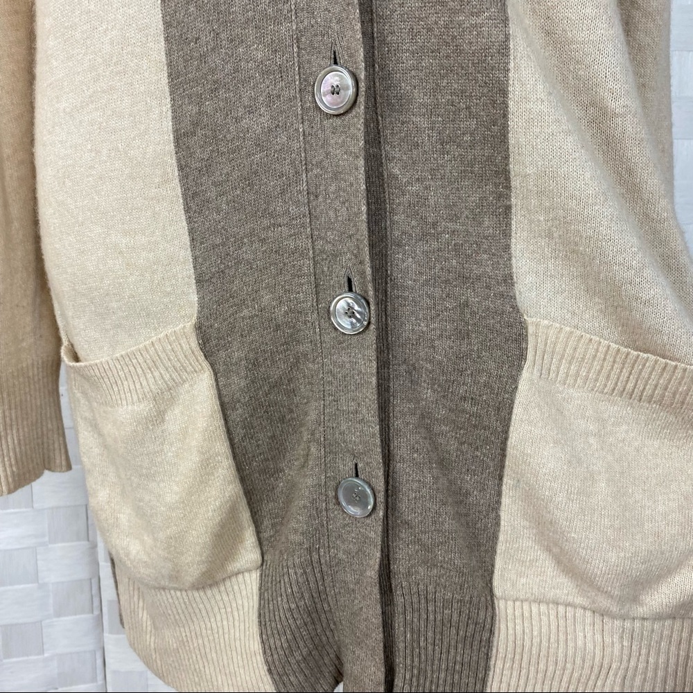 Escada Two Tone Color Front Button Long Cardigan - image 3